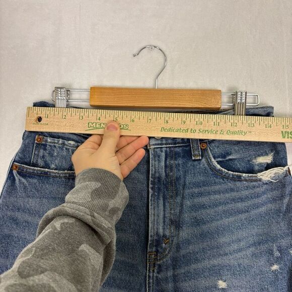 Abercrombie & Fitch Women's High Rise 8" Inseam Bermuda Jean Shorts Size 6 - Picture 4 of 11